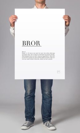 BROR (bildet viser en 50x70cm poster, i pakken er det 30x40cm)