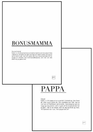 bonusmamma + pappa poster