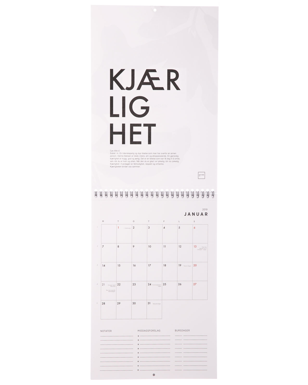 Kalender 2019 – Januar
