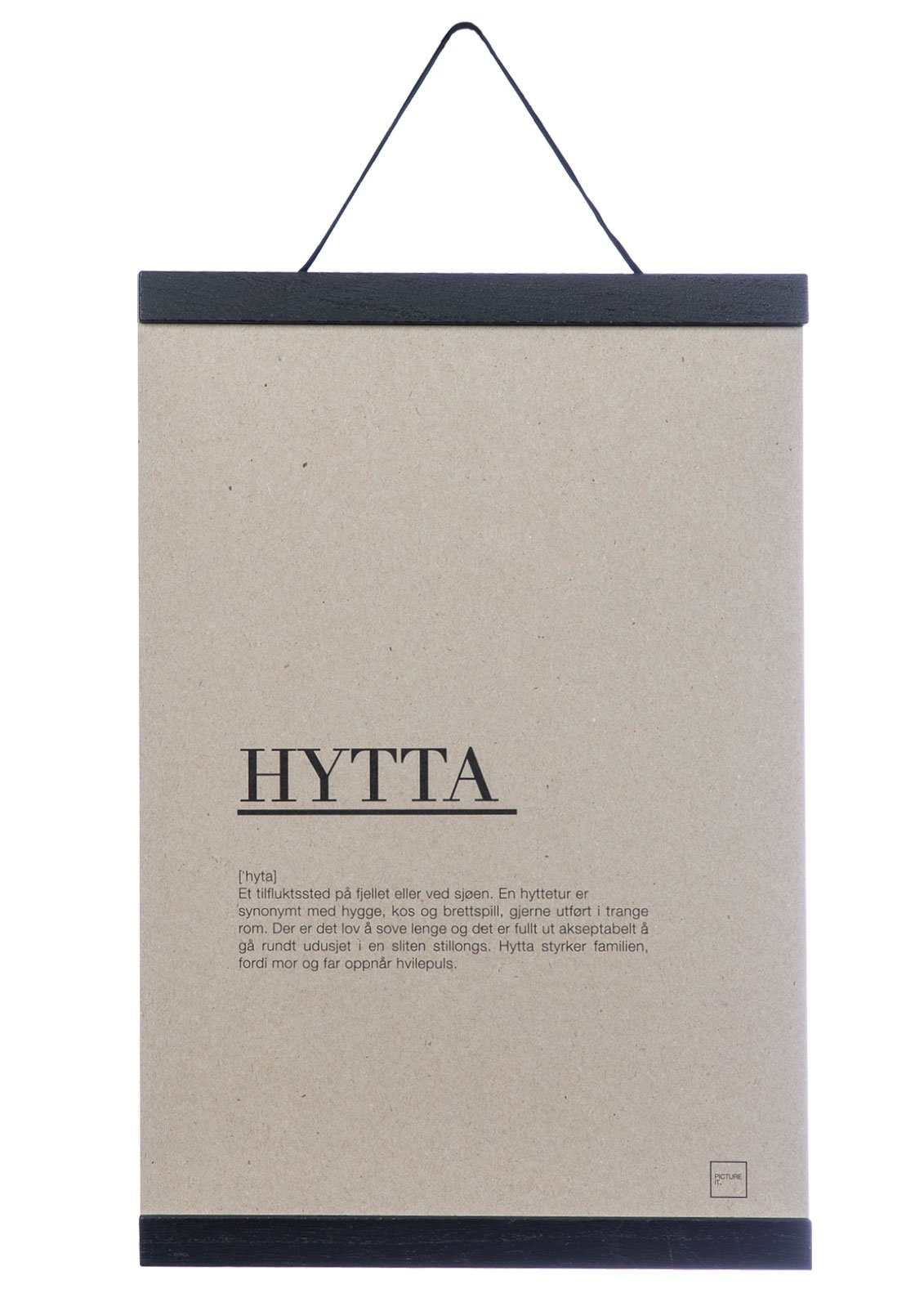 HYTTA poster A4 inkl. rammelist
