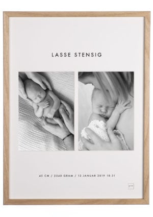 Fødselsramme med bilder av ditt barn