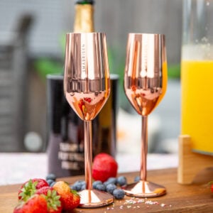 2 pk champagneglass stål