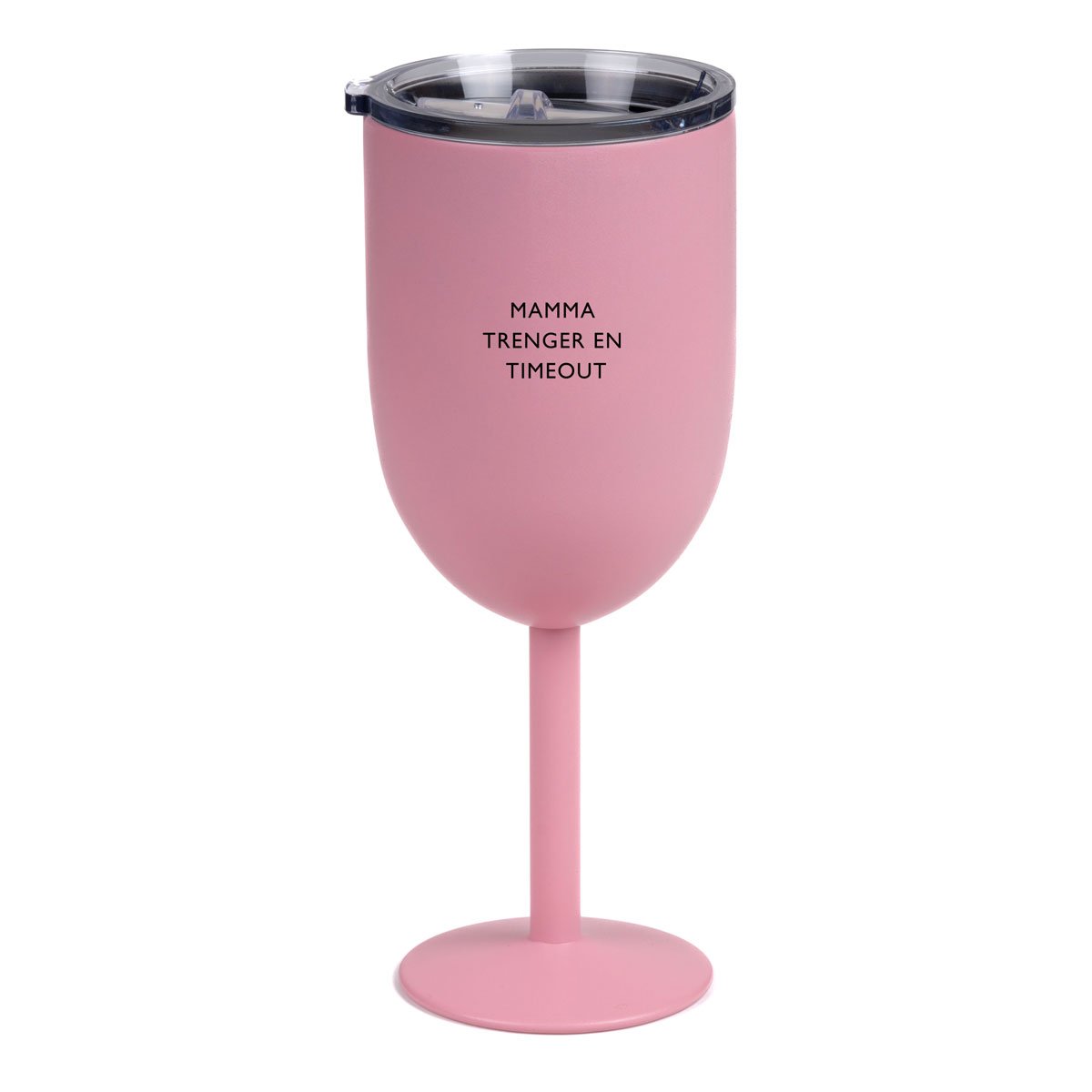 “mamma trenger en timeout – lys rosa termo-vinglass