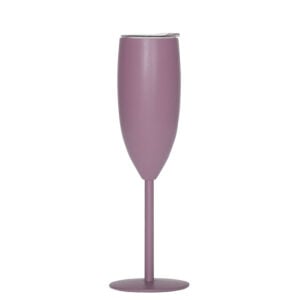Mørk lilla termo-champagneglass uten tekst