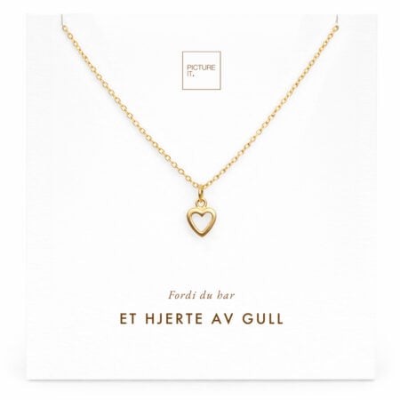 Hjerte av gull halskjede 10239