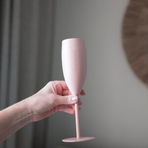 BOBLEGLEDE dus rosa termo-champagneglass